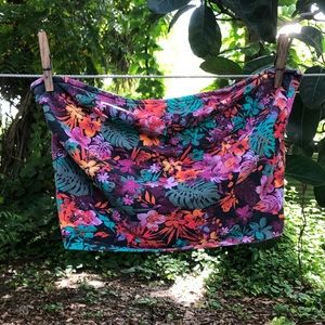 Garage Floral Strapless Crop Top